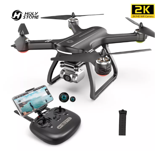 Holy Stone HS700D FPV Drone with 2K/4K Full HD Camera Live Video and GPS Return Home RC Quadcopter for Adults Beginners with Brushless Motor, Follow Me, 5G WiFi Transmission, 22Mins Flight, Color Whit